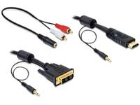 DELOCK DVI Kabel DVI(18+1) -> HDMI St/St 2.00m +Audio