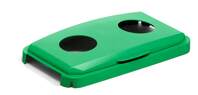 Durable DURABIN 60 Hinged Lid with Two Holes for Cans & Bottles - Green