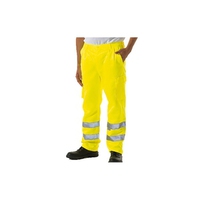 KeepSAFE Hi-Vis Yellow Polycotton Cargo Trousers Reg Leg - Size 48''(124cm)