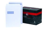 Plus Fabric Envelopes PEFC Pocket Self Seal Window 120gsm C4 324x229mm White Ref H27070 [Pack 250]