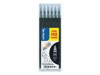 Pilot Refill for FriXion Ball/Clicker Pens 0.7mm Tip Black (Pack 6)