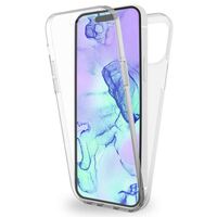 NALIA Clear 360° Full-Body Cover compatible with iPhone 15 Plus Case, Transparent Anti-Yellow See Through Phonecase, Complete Front & Back Protection, Hardcase & Silicone Bumper...