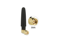 Antenne SMA ISM 433 MHz 1 dBi omnidirektional flexibel schwarz, Delock® [88915]
