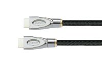 Ultra-High-Speed HDMI® 2.1 Kabel, 8K UHD-2 / 4K UHD, Vollmetallstecker, CU, Nylongeflecht, schwarz,