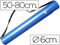 Portaplanos Plastico Liderpapel Diametro 6 cm Extensible Hasta 80 Azul
