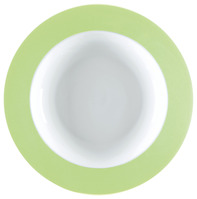Teller tief Multi-Color; 350ml, 23.5x4.6 cm (ØxH); weiß/grün; rund; 6 Stk/Pck