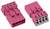 Hálózati csatlakozó dugó, egyenes, 16 A, pólusszám: 4, pink, 50 db, WAGO 890-294
