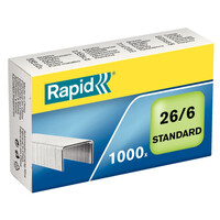 Rapid 26/6 STANDARD tűzőkapocs, horganyzott, 1000db/doboz
