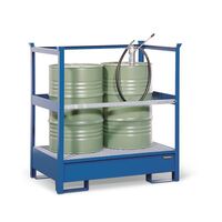 Drum sump tray for transport and storage