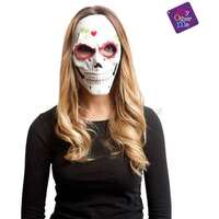 1/2 DAY OF THE DEAD LATEX MASK ONE SIZE