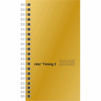 Taschenkalender Timing 2 9,3x17,2cm 1 Woche/2 Seiten Glanzkarton-Einband gold 2025
