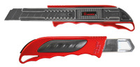 Normalansicht - Ecobra Stylisher Premium Cutter, 1x Carbonstahlklinge und 1x Sägeklinge 18 mm, Metallgehäuse, 4-Punkt-Arretierung Metallgehäuse, 4-Punkt-Arretierung,