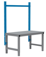 Aufbauportal ohne Ausleger für MULTIPLAN Grundtische mit einer Tischbreite von 1000, Nutzhöhe 1254 mm, in Brillantblau RAL 5007 | AZK1213.5007