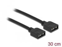 Delock RGB csatlakozó kábel 3 tűs 5 V-s RGB / ARGB LED fényhez 30 cm hosszú