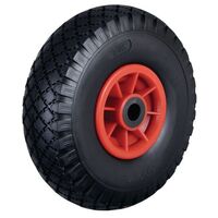 Puncture proof wheels with diamond pattern tread