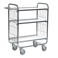 Kongamek order picking trolleys with adjustable shelves, H x W x L - 1120 x 470 x 945 with 3 shelves