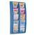 Wall mounted coloured leaflet dispensers - 8 x ? A4 pockets, blue