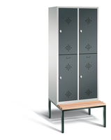 C+P Szafka dwupoziomowa Classic, 2 przedziały, H2090B810T815 mm