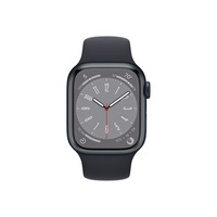 Apple Watch Series 8 GPS + Cellular 41mm éjfekete alumíniumtok, éjfekete sportszíj (MNHV3CM/A)