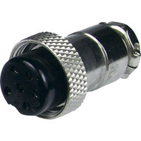 Cliff Electronic FC684215 PLUG,5 PIN STRAIGHT, ON CABLE; 6mm FEMALE