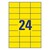 Etikett AVERY 3451 70x37mm univerzális sárga 2400 címke/doboz 100 ív/doboz