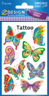 Kinder Tattoos, Tattoofolie, Schmetterling, 8 Aufkleber