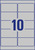 Typenschild-Etiketten, A4, 96 x 50,8 mm, 20 Bogen/200 Etiketten, silber