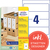 Recycling Ordner-Etiketten, A4, 61 x 192 mm, 30 Bogen/120 Etiketten, naturweiß