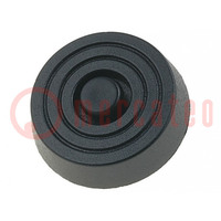 Quick mounting foot; black; polyetylene; A: 10mm; B: 31.5mm