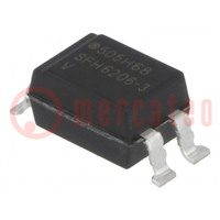 Optocoupler; SMD; Ch: 1; OUT: transistor; Uisol: 5,3kV; Uce: 70V