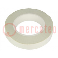 Tape: electrical insulating; W: 25mm; L: 50m; Thk: 0.17mm; white