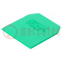 End/partition plate; green; Width: 1mm; polyamide; -25÷100°C