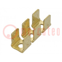 Terminal: flat; 6.4mm; 0.8mm; male; M3; 6x terminal,double; screw