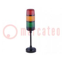 Signaalgever: signaalzuil; LED; rood/geel/groen; 18÷32VDC; IP65