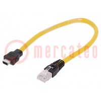 Cavo: patch cord; ix Industrial®; Cat: 6a; 0,3m; Isolamento: PVC
