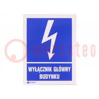 Safety sign; informative; self-adhesive folie; W: 74mm; H: 105mm