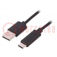 Kabel; USB 2.0; USB A-Stecker,USB C-Stecker; 1,8m
