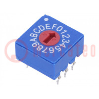 Encoding switch; HEX/BCD; Pos: 16; 10x10x5mm