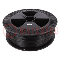 Filament: PET-G; Ø: 1,75mm; fekete; 220÷250°C; 2kg