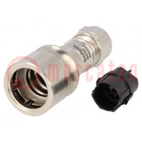 Connector: circular; plug; male; PIN: 8; w/o contacts; for cable