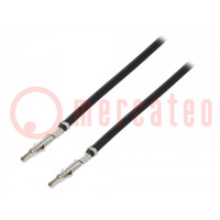 Cable with connectors; Contacts ph: 6.35mm; Len: 0.15m; 18AWG