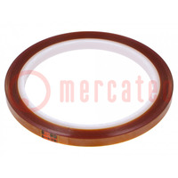 Tape: high temperature resistant; Thk: 0.07mm; 62%; amber; W: 6mm