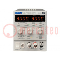 Power supply: programmable laboratory; Ch: 1; 0÷30VDC; 0÷3A; 1mV