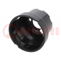 LED lens; round; plexiglass PMMA; transparent; 11÷19°; H: 28.1mm