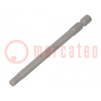 Screwdriver bit; hex key; HEX 5mm; Overall len: 89mm