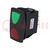 ROCKER; SP3T; Pos: 3; ON-OFF-ON; 10A/250VAC; verde-rosso; IP66; LED