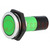Indicator: LED; flat; green; 230VAC; Ø30.2mm; IP67; brass; ØLED: 20mm