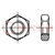 Nut; hexagonal; M6; 1; steel; Plating: zinc; 10mm; BN 124; DIN 439B