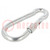 Carabiner; steel; for rope; L: 120mm; zinc; 11mm; with protection