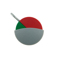 Frei-/Besetztanzeigen CRISTALLO, Farbe: silber, rot/grün, drehbar, Durchm. 3,5 cm